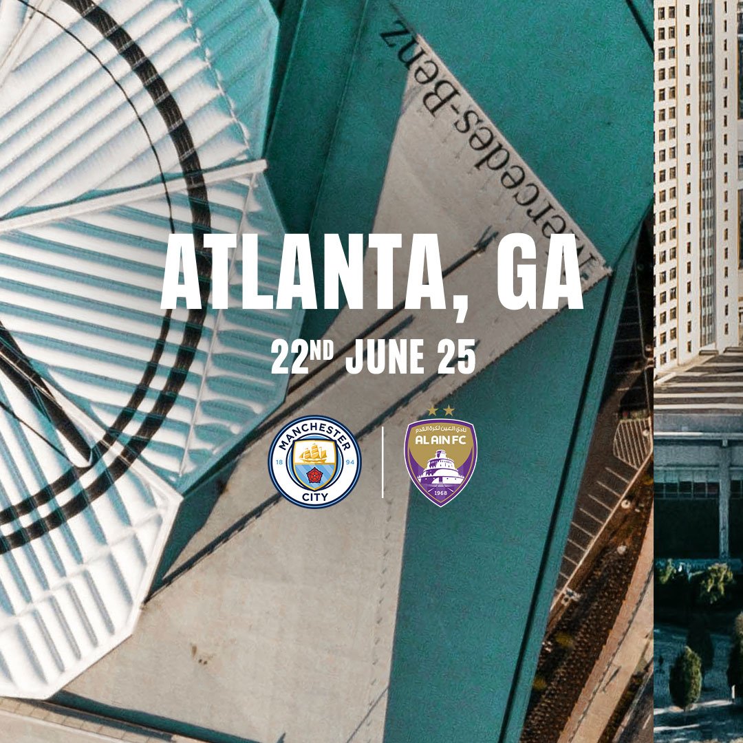 The <a href="/ManCity/">Manchester City</a> vs <a href="/alainfcae_en/">Al Ain FC</a>  match is today at the <a href="/MBStadium/">Mercedes-Benz Stadium</a>! As a Mancunian, it's always nice to have a piece of home in ATL. Let's go Man City!