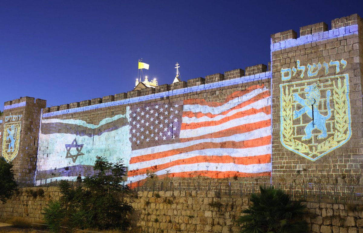 Israel ืืฉืจืื (@israel) on Twitter photo The flags of Israel and the United States illuminate the Old City walls of Jerusalem this evening.
An unshakable bond ๐ฎ๐ฑ๐บ๐ธ
๐ธ <a href="/ArnonBossani/">ืืจื ืื ืืืกืื ื Arnon Bossani</a> The flags of Israel and the United States illuminate the Old City walls of Jerusalem this evening.
An unshakable bond ๐ฎ๐ฑ๐บ๐ธ
๐ธ <a href="/ArnonBossani/">ืืจื ืื ืืืกืื ื Arnon Bossani</a>