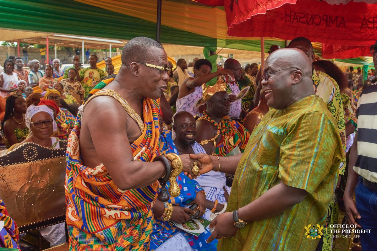 JBFor2028's tweet photo. Akyem Tafo came alive with colour and culture at this year’s Ohum Kan Festival, which also marked 40 years of leadership by Daasebre Adusei Peasah IV.

A true celebration of harvest, heritage, and unity.
@JDebrahofficial https://t.co/YDq26D9Q9u