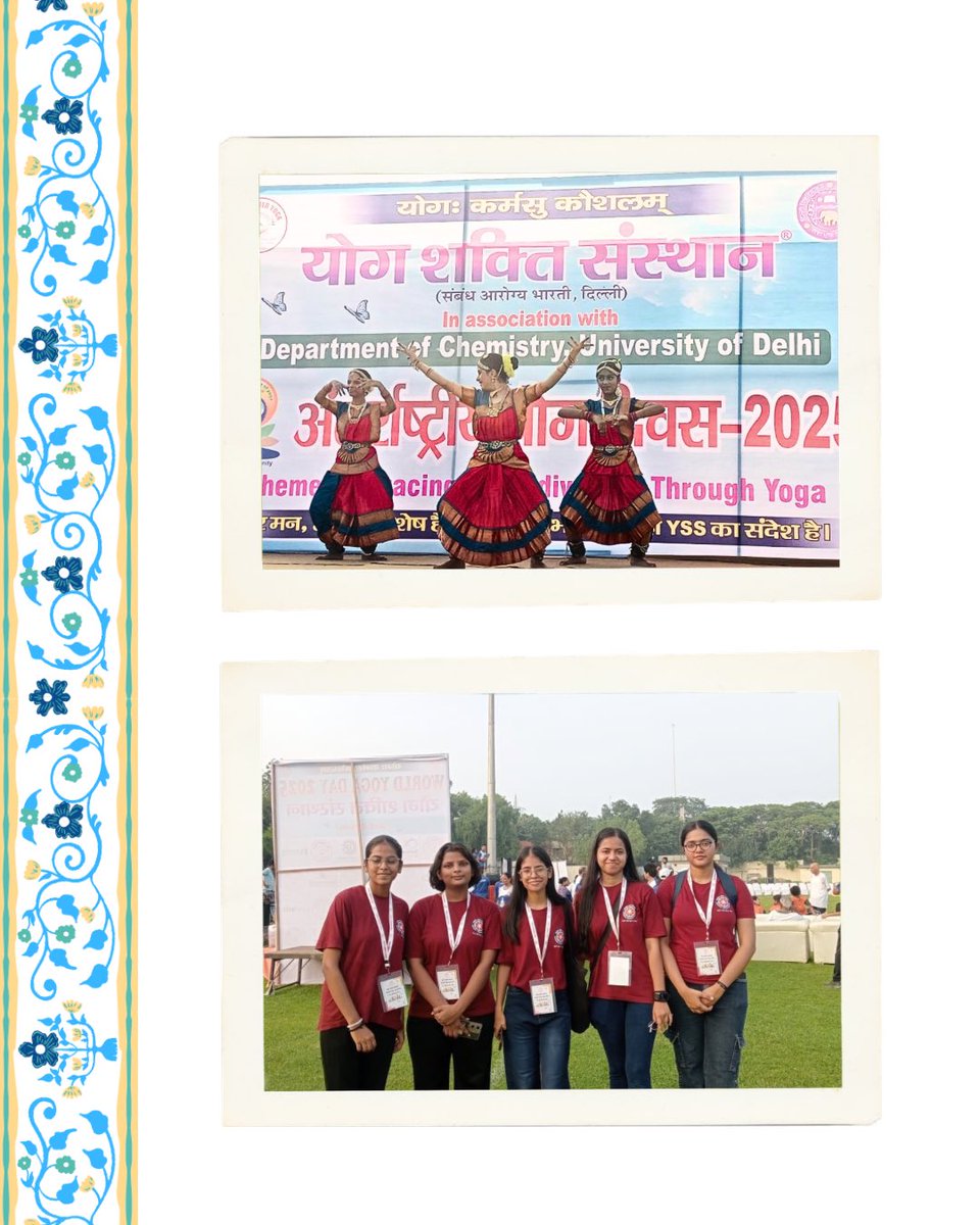 nss_miranda's tweet photo. On International Yoga Day 2025, NSS Miranda House embraced wellness through mindful movement, community engagement, and cultural celebration, joining hands with Yog Shakti Sansthan and the University of Delhi in honouring the spirit of yoga.
#InternationalYogaDay https://t.co/ks16oGONLK