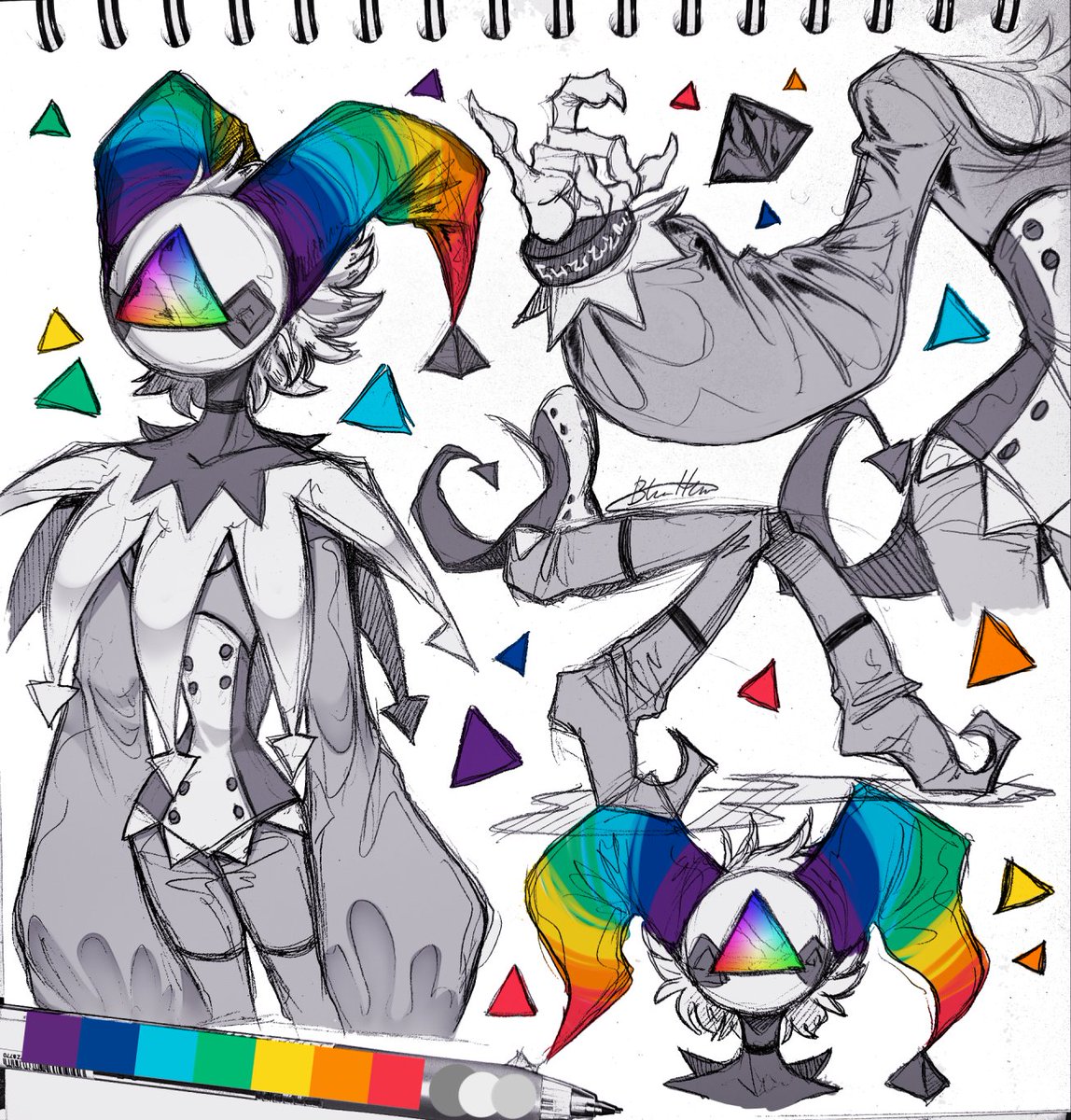 Random character design✏️🌱
#traditionalart #digital #rainbow #colortriangle #originalcharacterart