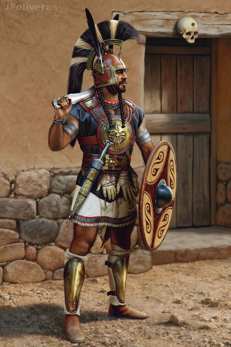 Representation of an ancient Iberian warrior