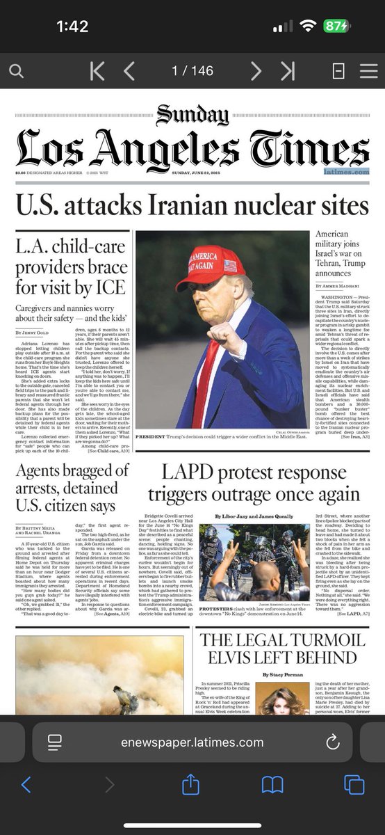 Celâl Güneş (@gunescelal) on Twitter photo Front page of LA Times <a href="/latimes/">Los Angeles Times</a>
📸: for <a href="/anadoluimages/">Anadolu Images</a> - <a href="/anadoluajansi/">Anadolu Ajansı</a> - <a href="/anadoluagency/">Anadolu English</a> Front page of LA Times <a href="/latimes/">Los Angeles Times</a>
📸: for <a href="/anadoluimages/">Anadolu Images</a> - <a href="/anadoluajansi/">Anadolu Ajansı</a> - <a href="/anadoluagency/">Anadolu English</a>