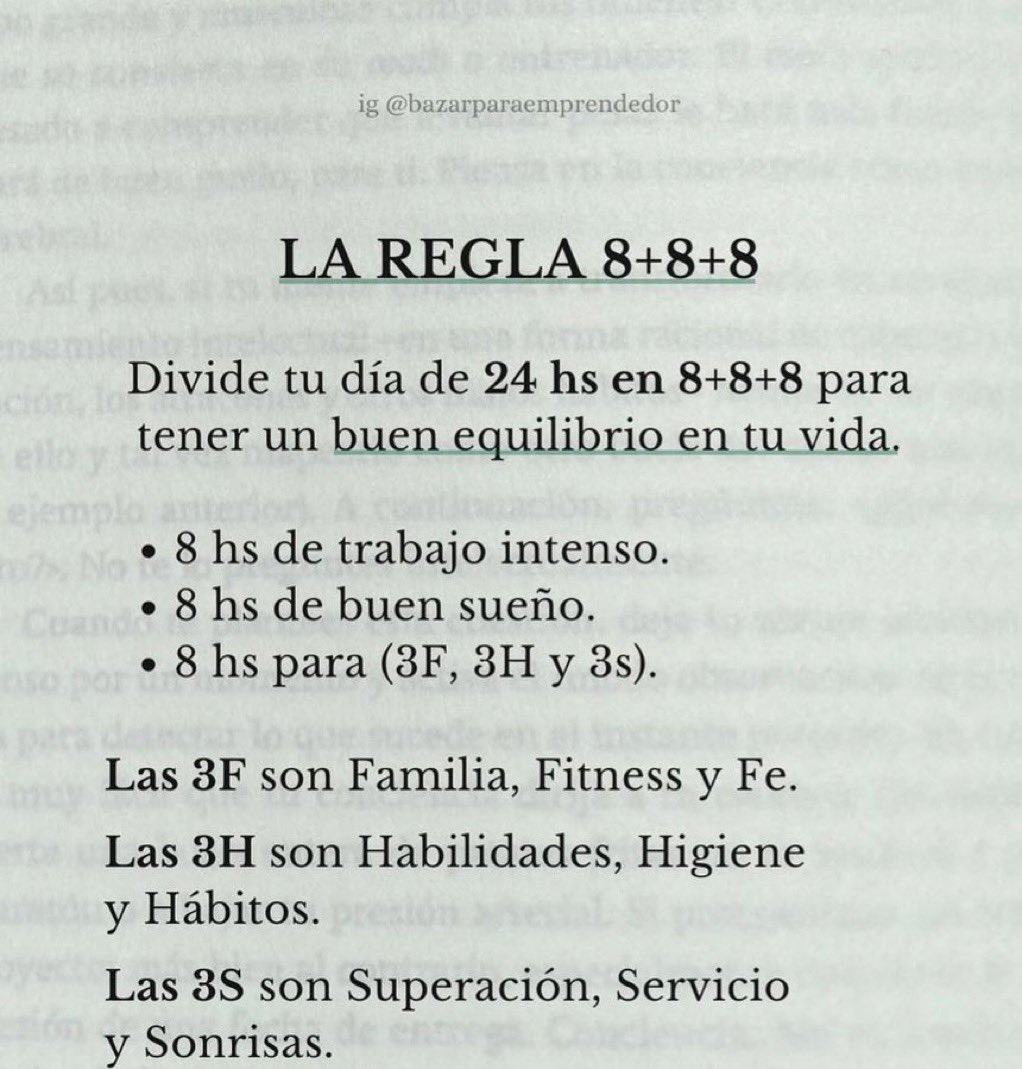 LA REGLA 8+8+8