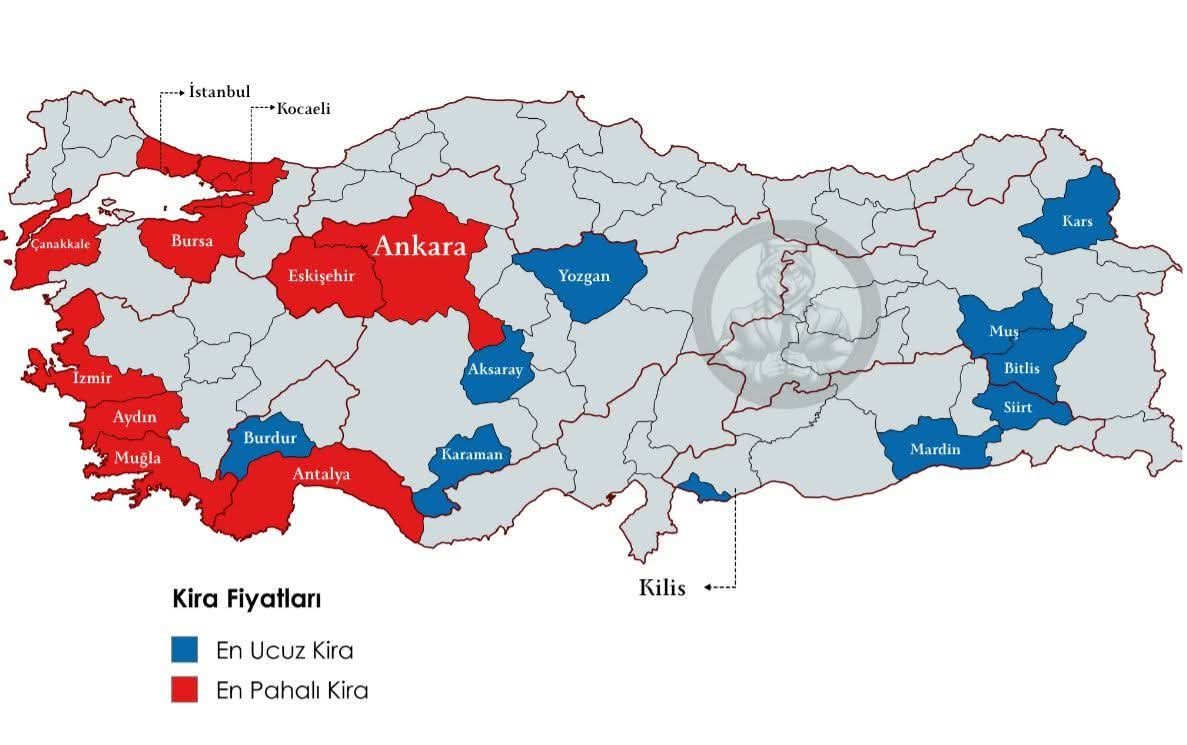 Yapay zekaya göre Türkiye'de en ucuz ev.

En pahalı kiralık konutların olduğu 10 il.