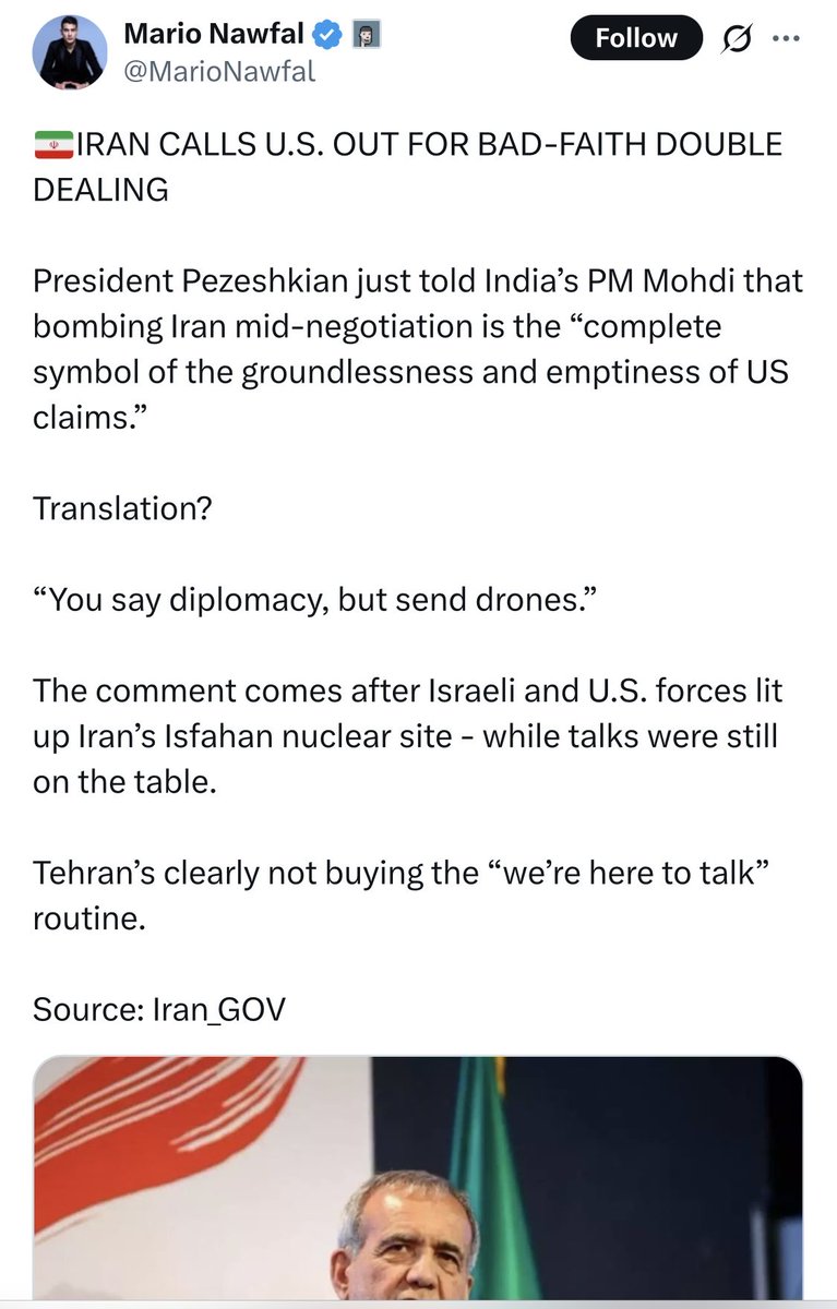 This is off topic.

But the account on the left (which was cited by the <a href="/BBCWorld/">BBC News (World)</a> News) claimed that Iran was NOT negotiating!

But the tweet on the right suggests that they were negotiating!!

So it’s now difficult to know whether the tweets from the account on the left are true