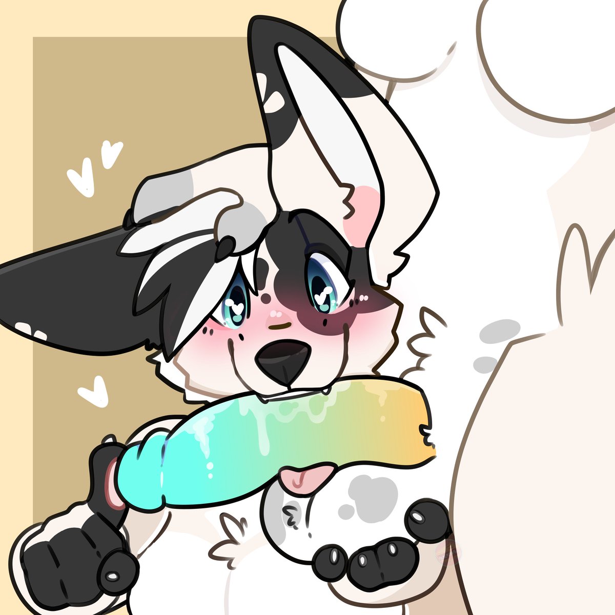 Two of my OC's having a bit of fun, doing a little taste test