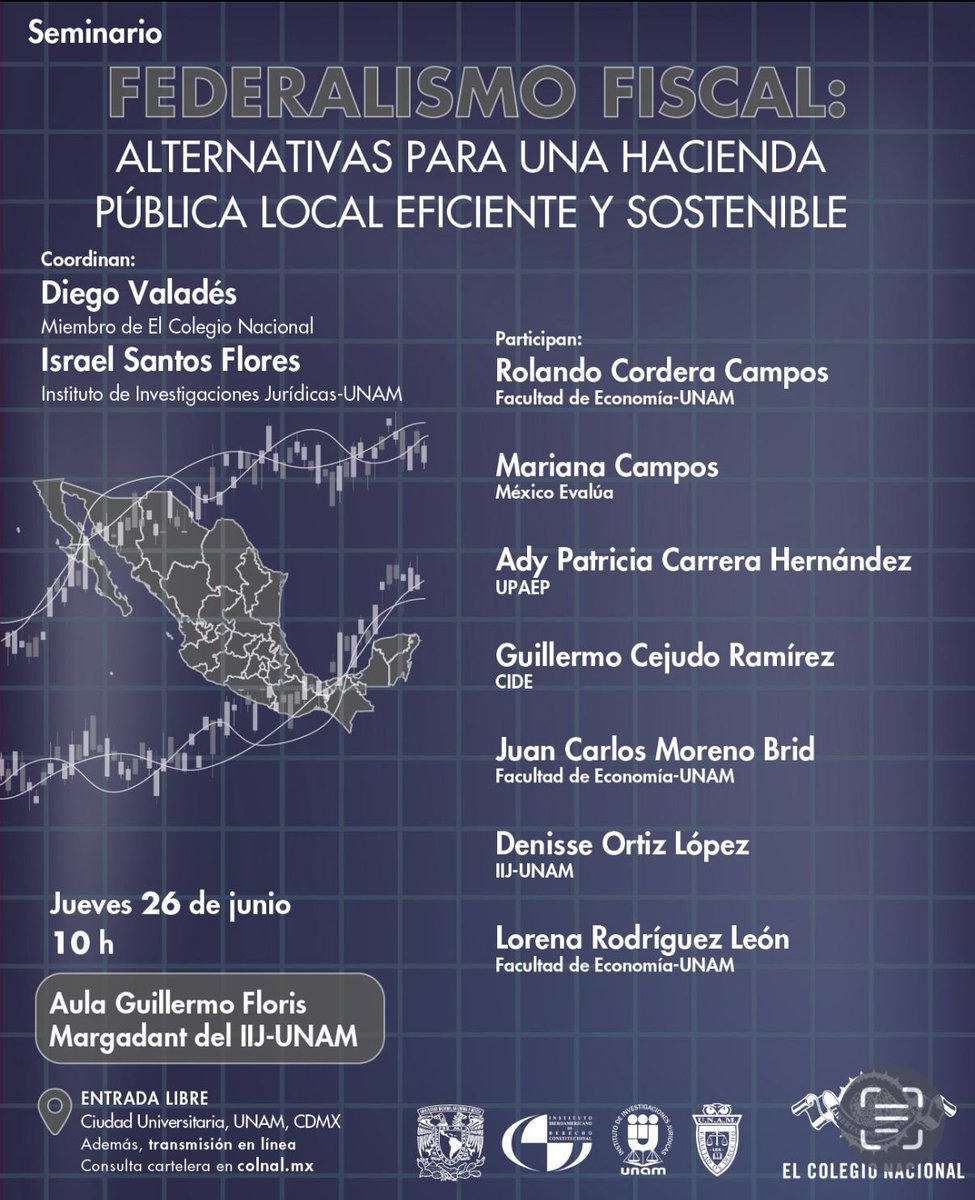 IIDCUNAM's tweet image. 🧑🏫 Participa en este foro de diálogo y pensamiento crítico, donde expertos de México y del extranjero en derecho, economía y políticas públicas explorarán los desafíos y posibilidades en el reparto de recursos entre niveles de gobierno.
¡No te lo puedes perder! 🤩