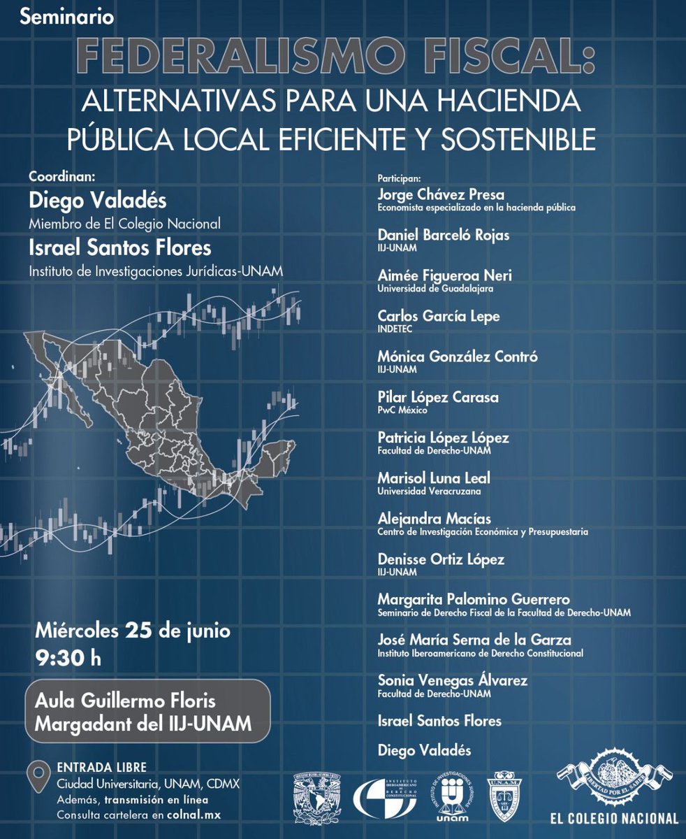 IIDCUNAM's tweet image. 🧑🏫 Participa en este foro de diálogo y pensamiento crítico, donde expertos de México y del extranjero en derecho, economía y políticas públicas explorarán los desafíos y posibilidades en el reparto de recursos entre niveles de gobierno.
¡No te lo puedes perder! 🤩