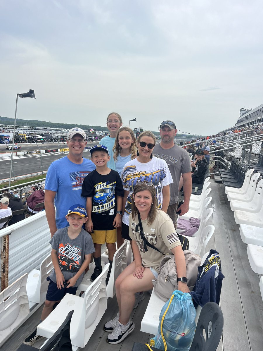 Ready for Racing!!! It was a wet wait, but this crew is excited! <a href="/PoconoRaceway/">Pocono Raceway</a>