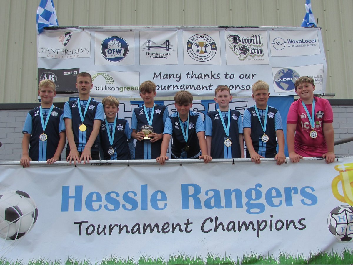 Today's winners at the Hessle Rangers Tournament 

U12 Champions League - Hessle Rangers