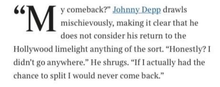 popverdictmedia's tweet image. 📸
Depp admitting in a 2025 interview for the Sunday Times Magazine admitting he was never defamed and he’s the one that doesn’t want to be in Hollywood, trying to imply he’s somehow trapped in that industry (?)