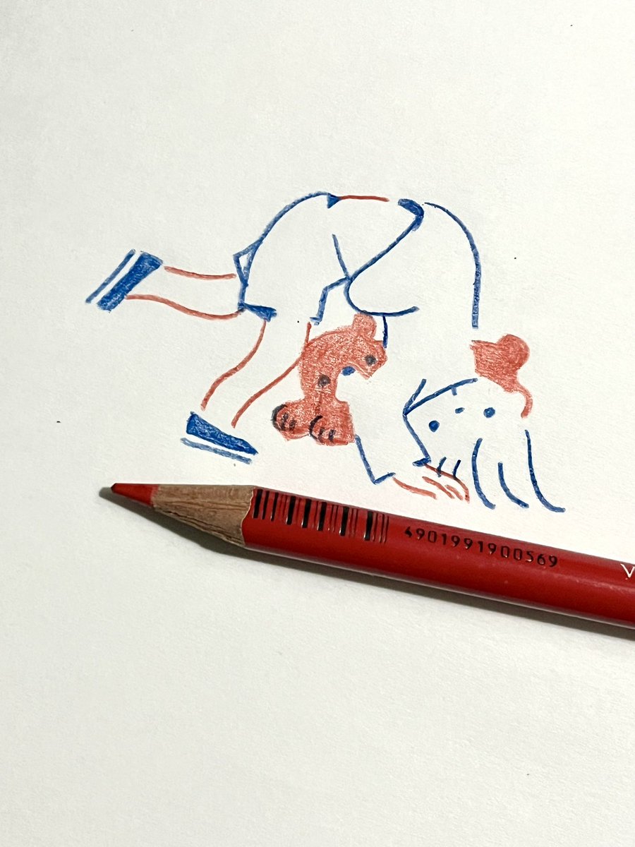 「赤青鉛筆で描いています」|ryukuのイラスト