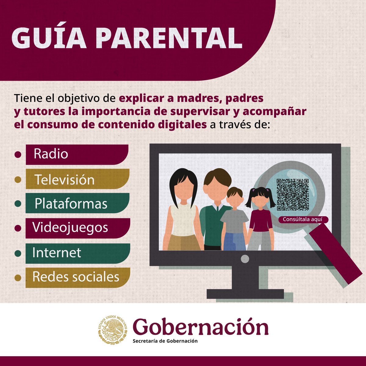 Si tienes hijas o hijos que cuentan con un dispositivo electrónico para navegar por internet, recuerda que debes supervisar las plataformas que visitan para resguardar su integridad.