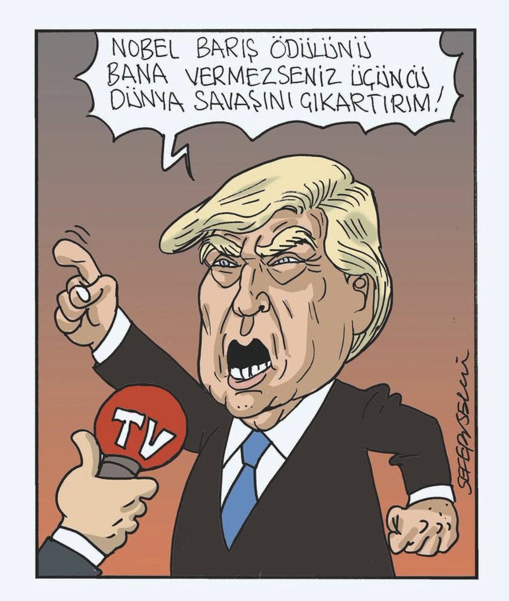 cizerseferselvi's tweet photo. ...

Soykırımcı İsrail’e her türlü desteği verdiği yetmezmiş gibi bir de İran’ı tehdit eden Trump, Nobel barış ödülü istiyor. https://t.co/Kp86FQecNK