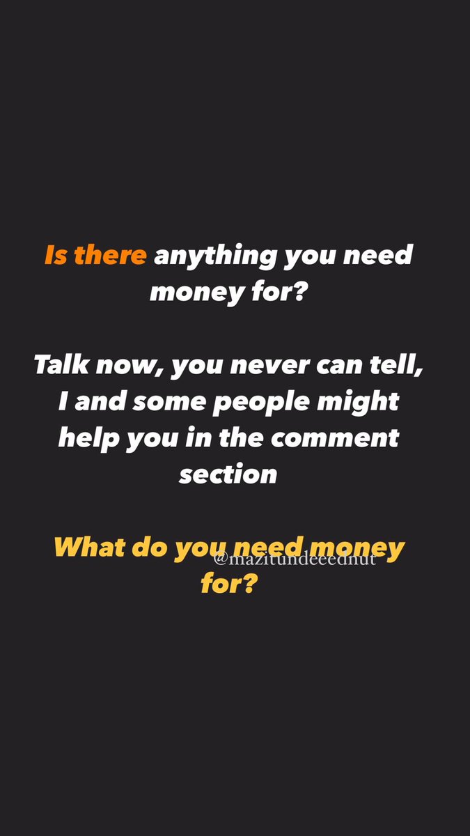 Mazitundeeednut's tweet image. I feel like helping a lot for the whole week. 

Tell me what’s your need?👇 Debt? Bill? Food? Business?