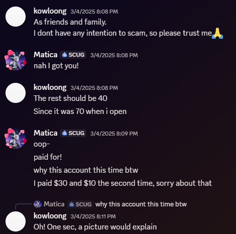 Hi I never make these kinds of posts but

Please do not comm @/uneffortlyutara

Over 4 months ago I commed them, and since then I have received next to no updates beyond a single sketch.

I paid half in the beginning, then paid the other half when they said they needed to (1/3)