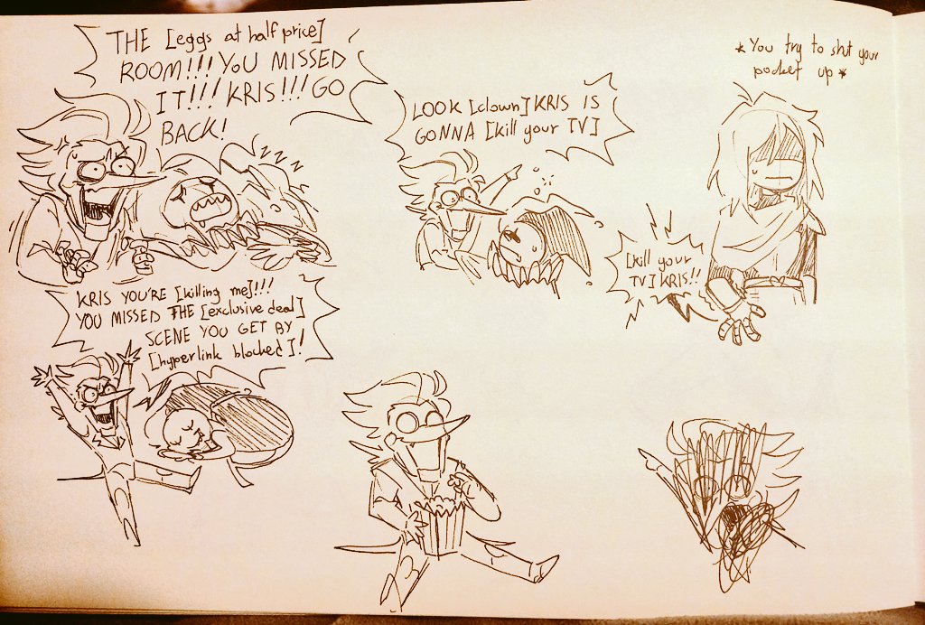 TheRandomStudi0's tweet image. Spamton being an extreme backseat gamer meanwhile Jevil is just trying to sleep is very amusing to me