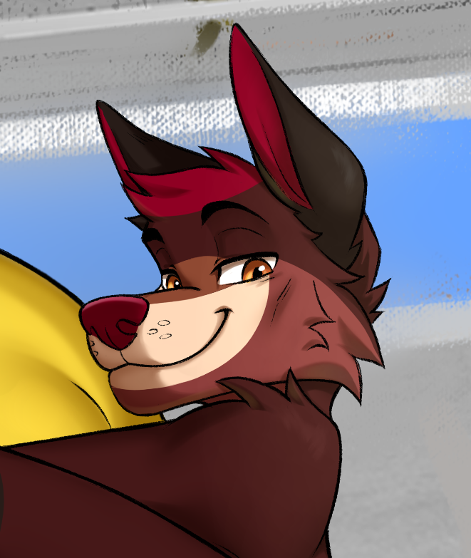 LByLUC_'s tweet photo. New art on my alt with balloon!

#furryart #background #coyote #furry #commission #art #balloon #inflating https://t.co/Lv7WB74kUB