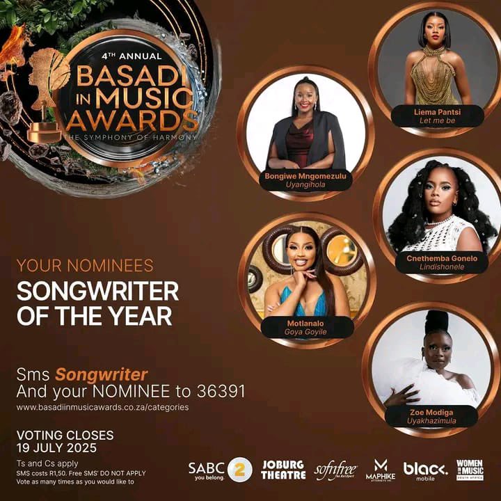 Lilies its our time to BLOOM🌸lets show up and show out for Liema Pantsi. She got the voice, the vision not forgetting the VICTORY🌸let’s get her those awards.💪🏽💪🏽sms “songwriter Liema Pantsi” to 36391

LIEMA PANTSI FOR THE WIN
LILIES VOTE FOR LIEMA
#LiemaXBima2025
#LiemaPantsi