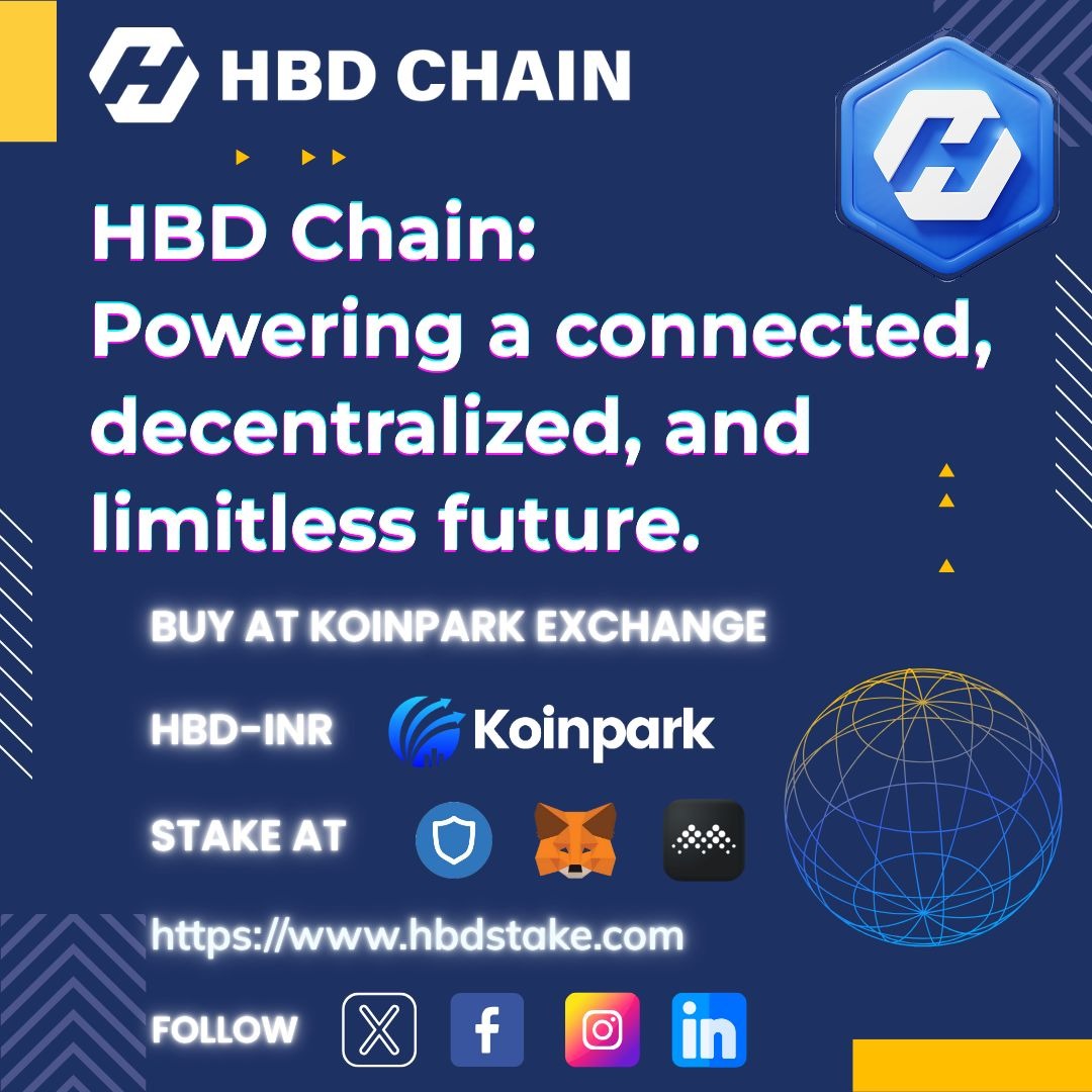 chenthil_vinu's tweet photo. @koinbayofficial HBD Chain: Powering a connected, decentralized, and limitless future.
Buy HBD at https://t.co/38zbndZZbk 
Stake on @TrustWallet, @MathWallet and @MetaMask at https://t.co/STXdD5YwZN   

For more details: https://t.co/oO161nwzqI, https://t.co/YbcLCQlU6O https://t.co/TFpqjH8Lup