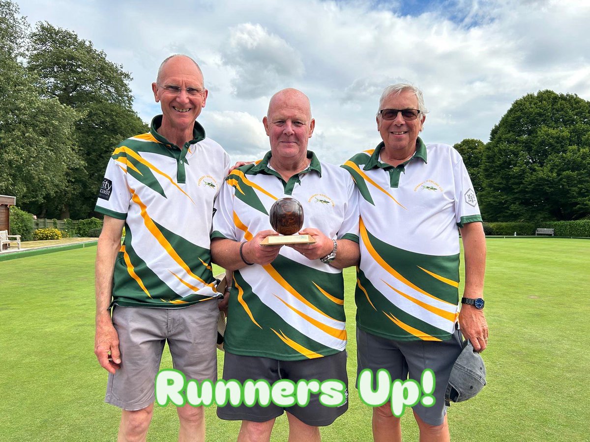 Congratulations to Dave, Bob and Ken who came runners up in the South Worcestershire Triples gala 👏