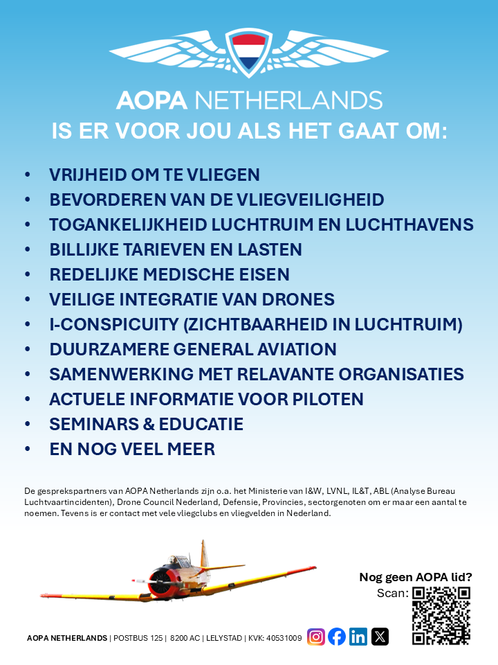 Belangrijk om te weten voor elke general aviation vlieger in Nederland! 
#AOPANL #GeneralAviation <a href="/AOPANL/">AOPA Netherlands</a> - meet us tijdens de #AOPAFlyIn op #EHDR op 5 juli aanstaande