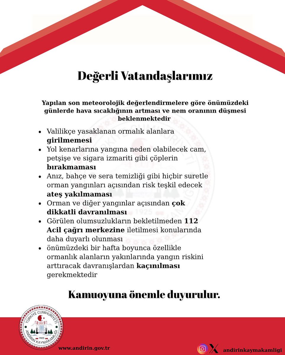 Andırın Kaymakamlığı (@tc_andirin) on Twitter photo 