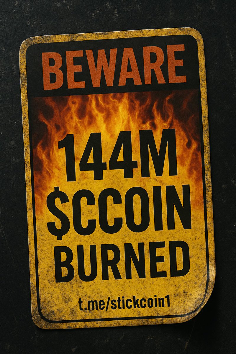 🔥 144,000,000 $SCOIN BURNED 🔥
That’s right — we just took another 13M off the table.
Less supply. More pressure.
And we’re nowhere near done. ⛓️💚

Oh, and by the way — the dev wallet is completely burned.
That’s 13M tokens gone forever. 🔥

Stickcoin is built different:
✅