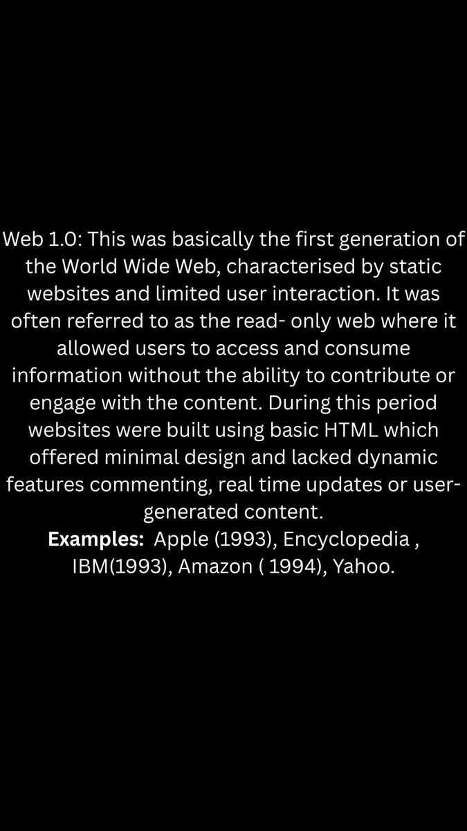 ZeeWeb3PM's tweet photo. Here's a quick breakdown of the web3 evolution from the static pages of web 1.0 to the decentralized future of web 3.0.@B_AkuwuDike #web3literacywithblessed https://t.co/BA7BKDcuG3