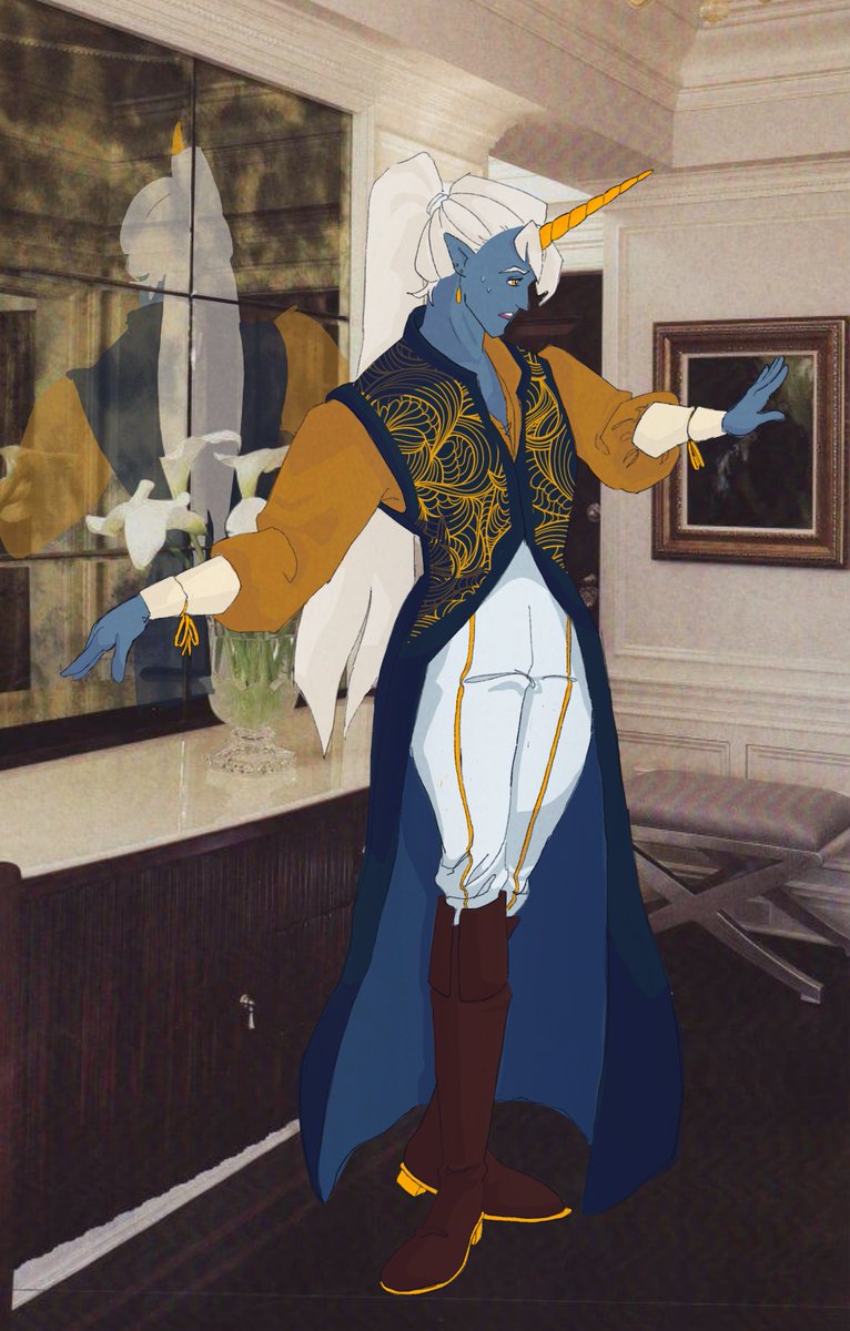 acreleon's tweet photo. "A-are you sure? These seem quite...expensive"
My boy Edmond dressed up. he's like a barbie to me https://t.co/iVJCEwwzWu