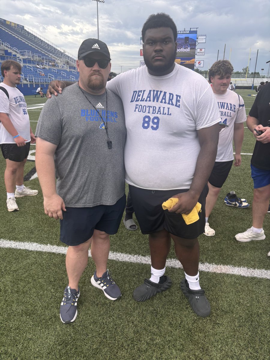 Had a great day at The University of Delaware football camp!!! Great day of competing, thanks for having me!!!