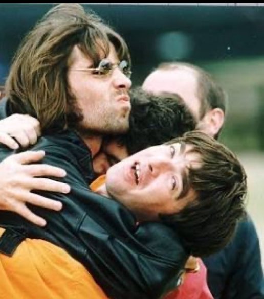 This is going to be the Gallaghers on stage at the reunion in between every single song 🎶. #Oasis  #Oasis25