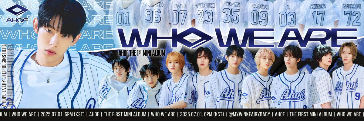 MyWinkFairyBaby's tweet photo. FREE X HEADERS🔥AHOF Concept Photo 2
I made one version for each member, yours to grab and use if you like it! #anneyongXheaders

⚾️Steven #STEVEN #스티븐

AHOF The 1st Mini Album [WHO WE ARE]
➫ 2025.07.01. 6PM (KST)

WHO WE ARE CONCEPT PHOTO TWO
#AHOF_ConceptPhotoTwo
#아홉_컨셉포토투
#WHOWEARE #AHOF
@AHOF_official