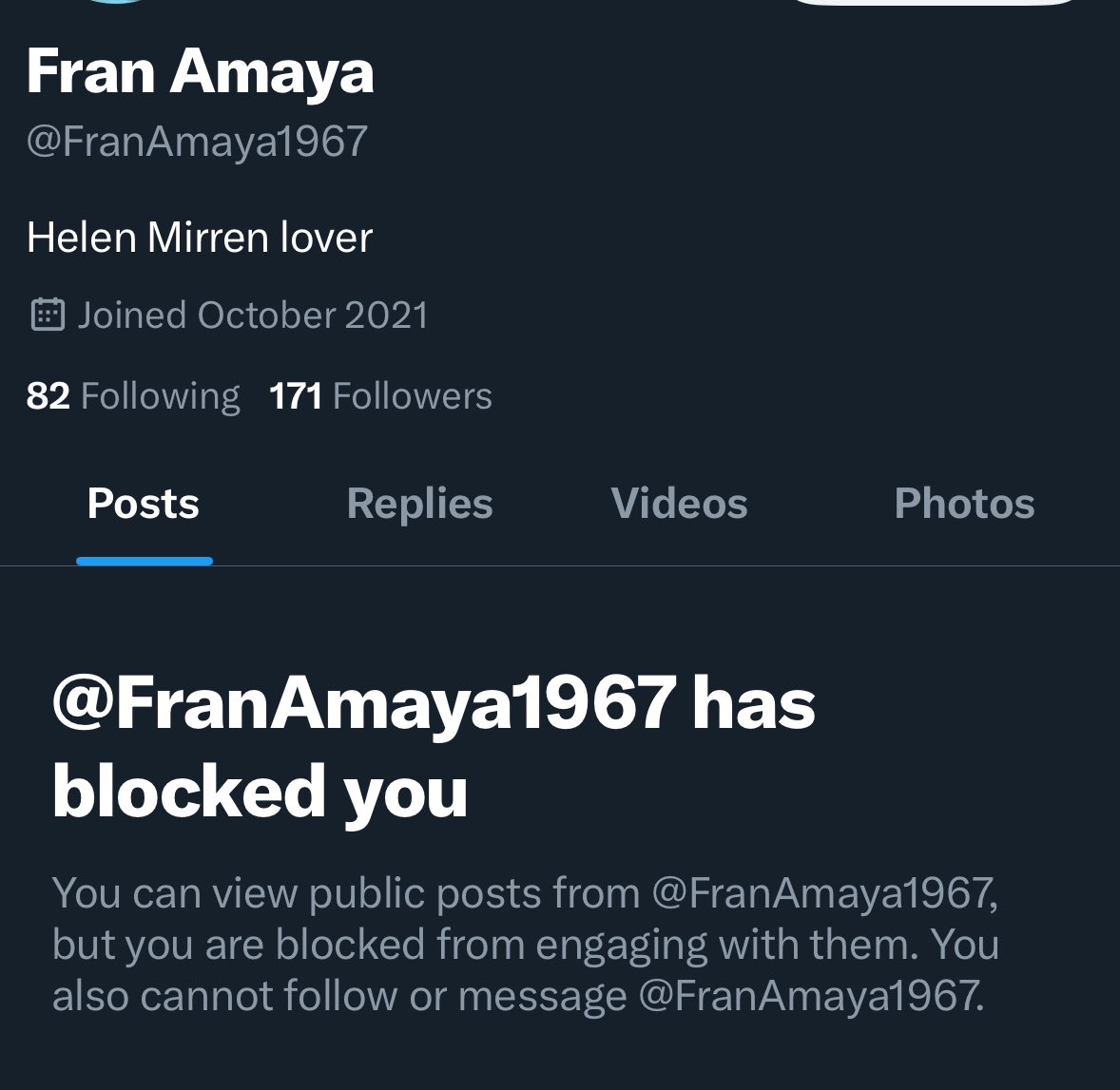 MirrenLaments's tweet photo. So sad that Kurt never lived to see me get blocked by a Helen Mirren stan account. https://t.co/u5nfHsPnJQ