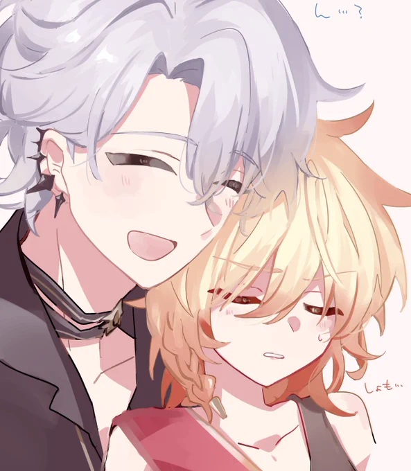 #phaidei ファイモス(?)とショタモスえっっっっx??のラクガキ 2枚目の全体像はポイピクに上げた〜↓↓↓(いうほどえっどくはないです)