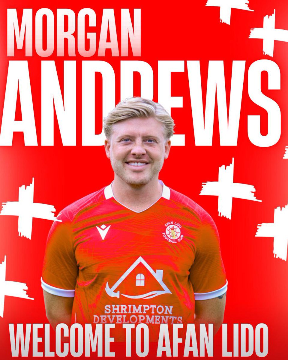 CPDLidoAfan's tweet photo. 📝‼️🔴

Afan Lido Football Club are delighted to announce the signing of Morgan Andrews. Morgan made his debut in the Cymru South with Penrhiwceiber.

We look forward to seeing him in a red shirt.

#Welcome #Lido https://t.co/Jyt8kFVZdH