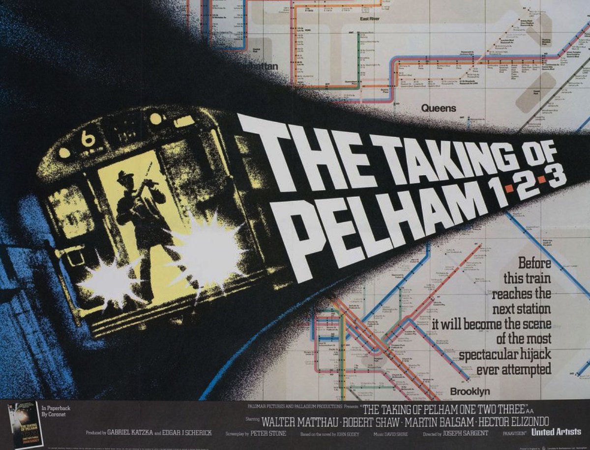 THE TAKING OF PELHAM ONE TWO THREE (1974) &amp; ACROSS 110TH STREET (1972) screen in 35mm Tuesday - Thursday, July 1st - 3rd. Tickets: buff.ly/bRApLCP