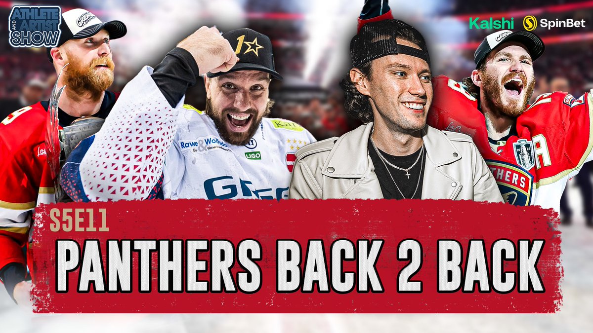 Athlete & Artist Show (@athleteartistpc) on Twitter photo This week Zach & Kyle recap the Stanley Cup Finals and discuss Florida winning back to back Cups, Bennett Winning Conn Smythe, and how Florida will keep their top 3 UFAs
Presented by <a href="/spinbet_casino/">SpinBet</a> & <a href="/Kalshi/">Kalshi</a>
<a href="/Kfortch/">Kyle Fortch</a> <a href="/ZachBoychuk/">Zach Boychuk🐍</a>
#NHL #StanleyCup This week Zach & Kyle recap the Stanley Cup Finals and discuss Florida winning back to back Cups, Bennett Winning Conn Smythe, and how Florida will keep their top 3 UFAs
Presented by <a href="/spinbet_casino/">SpinBet</a> & <a href="/Kalshi/">Kalshi</a>
<a href="/Kfortch/">Kyle Fortch</a> <a href="/ZachBoychuk/">Zach Boychuk🐍</a>
#NHL #StanleyCup