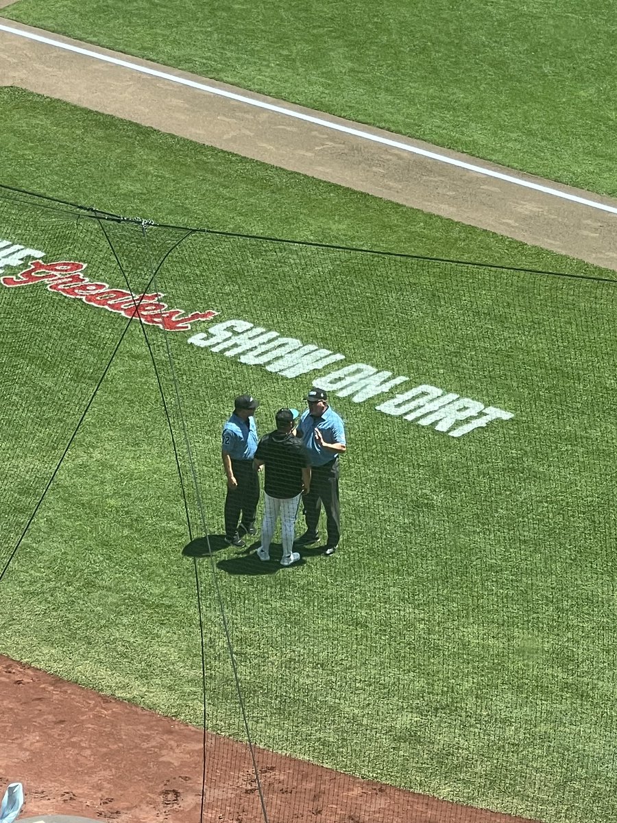Chaos early in game two of the CWS final as Coastal Carolina Head Coach Kevin Schnall and the Chants first base coach get ejected in the 1st inning