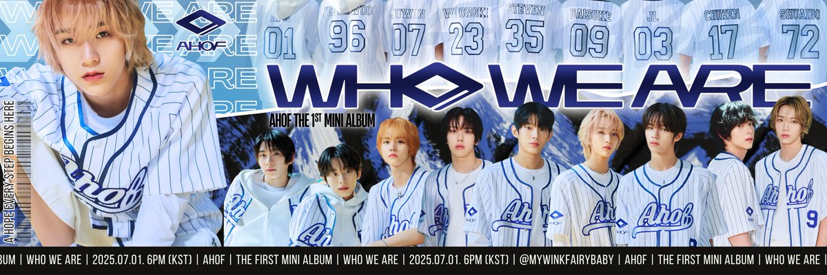 MyWinkFairyBaby's tweet photo. FREE X HEADERS🔥AHOF Concept Photo 2
I made one version for each member, yours to grab and use if you like it! #anneyongXheaders

⚾️Daisuke #DAISUKE #다이스케

AHOF The 1st Mini Album [WHO WE ARE]
➫ 2025.07.01. 6PM (KST)

WHO WE ARE CONCEPT PHOTO TWO
#AHOF_ConceptPhotoTwo
#아홉_컨셉포토투
#WHOWEARE #AHOF
@AHOF_official