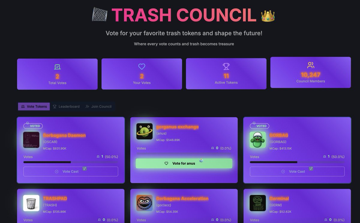 gorba_fun's tweet photo. Always on the move.

The Trash Council is about to open.
Get ready to cast your votes:

$gorbag v2 is coming. https://t.co/xiy2N9syo2