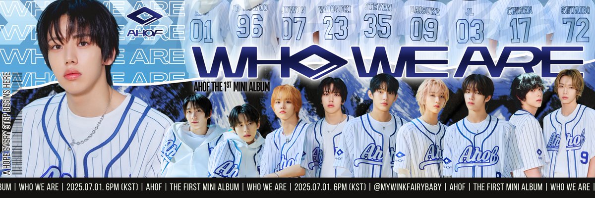 MyWinkFairyBaby's tweet photo. FREE X HEADERS🔥AHOF Concept Photo 2
I made one version for each member, yours to grab and use if you like it! #anneyongXheaders

⚾️ Woongki #WOONGKI #차웅기

AHOF The 1st Mini Album [WHO WE ARE]
➫ 2025.07.01. 6PM (KST)

WHO WE ARE CONCEPT PHOTO TWO
#AHOF_ConceptPhotoTwo
#아홉_컨셉포토투
#WHOWEARE #AHOF
@AHOF_official