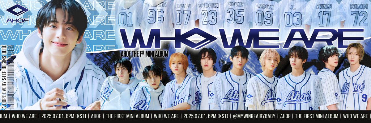MyWinkFairyBaby's tweet photo. FREE X HEADERS🔥AHOF Concept Photo 2
I made one version for each member, yours to grab and use if you like it! #anneyongXheaders

⚾️ Jeongwoo #JEONGWOO #서정우

AHOF The 1st Mini Album [WHO WE ARE]
➫ 2025.07.01. 6PM (KST)

WHO WE ARE CONCEPT PHOTO TWO
#AHOF_ConceptPhotoTwo
#아홉_컨셉포토투
#WHOWEARE #AHOF
@AHOF_official