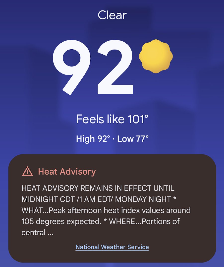 I miss the person I was when I was complaining about how cold it was a few months ago.