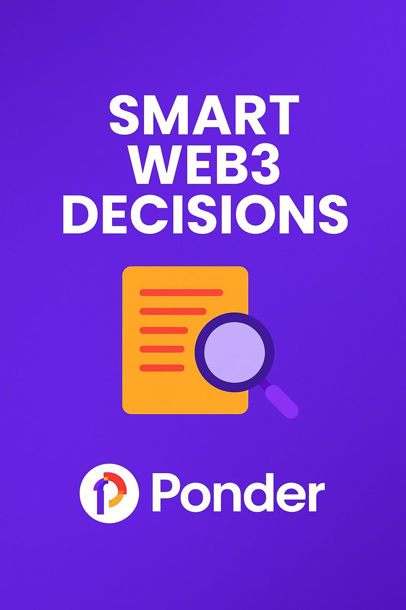 Precious Sam (@precioussam30) on Twitter photo Web3 shouldn’t leave users guessing.
<a href="/Ponder_One/">Ponder.One</a> does the heavy lifting—analyzing real-time data across swaps, bridges, lending, and NFTs to surface your smartest move.
Powered by $PNDR. Built for everyday use.
#PonderOne #WeGetIt #DontWonderPonder 🔍✨ Web3 shouldn’t leave users guessing.
<a href="/Ponder_One/">Ponder.One</a> does the heavy lifting—analyzing real-time data across swaps, bridges, lending, and NFTs to surface your smartest move.
Powered by $PNDR. Built for everyday use.
#PonderOne #WeGetIt #DontWonderPonder 🔍✨