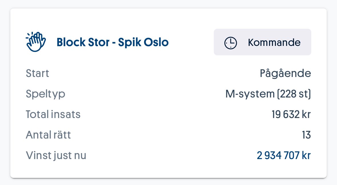 🚀 Fina norrmännen löser segern utan onödig spänning och ÄNTLIGEN får vi en superträff igen! 

Nära 3 miljoner på Stryktipset som en av två vinnare 😍😍