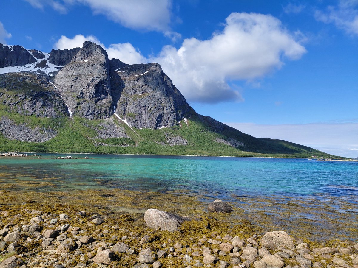 Road trip today around Tromsø, including some husky cuddling. Byt this view will take some beating. Totally stunning  <a href="/VisitTromso/">Visit Tromsø</a>