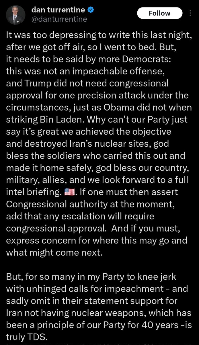 Wow... it's happening. I agree with a democrat. The president did not need congressional approval. Just like Obama, Bush, and Clinton didn't either. That's the problem with the left side. They're too emotional and caught up in their hatred of Potus. 

Iran never should have had