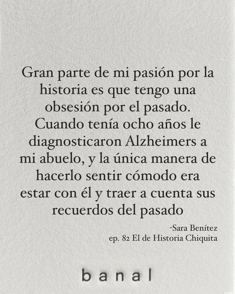 banal (@banalpodcast) on Twitter photo Desde pequeña, Sara ( <a href="/historiachiqui/">Historia Chiquita 🤏🏽</a> ) aprendió los recuerdos de su abuelo para poder contárselos de regreso, desde cómo vivió el 68 y qué eran los granaderos, hasta cuál era el cantante argentino favorito de los abuelos (en @banalpodcast seguimos sin saber quien era, Sara...😂) Desde pequeña, Sara ( <a href="/historiachiqui/">Historia Chiquita 🤏🏽</a> ) aprendió los recuerdos de su abuelo para poder contárselos de regreso, desde cómo vivió el 68 y qué eran los granaderos, hasta cuál era el cantante argentino favorito de los abuelos (en @banalpodcast seguimos sin saber quien era, Sara...😂)